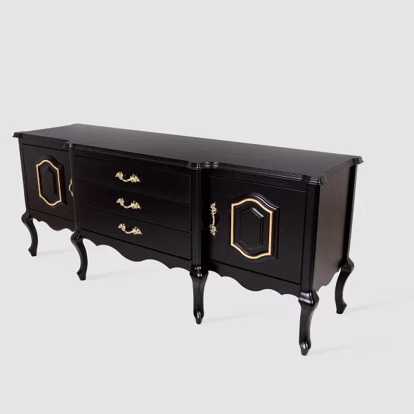 Rack Marselha - Preto - Alto Padrão Móveis.