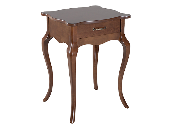 Mesa de Canto Florença 01 Gaveta - Imbuia - Alto Padrão Móveis.