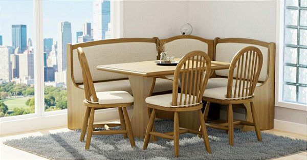 Canto Alemão Frankfurt - Imbuia/Off White - Alto Padrão Móveis.