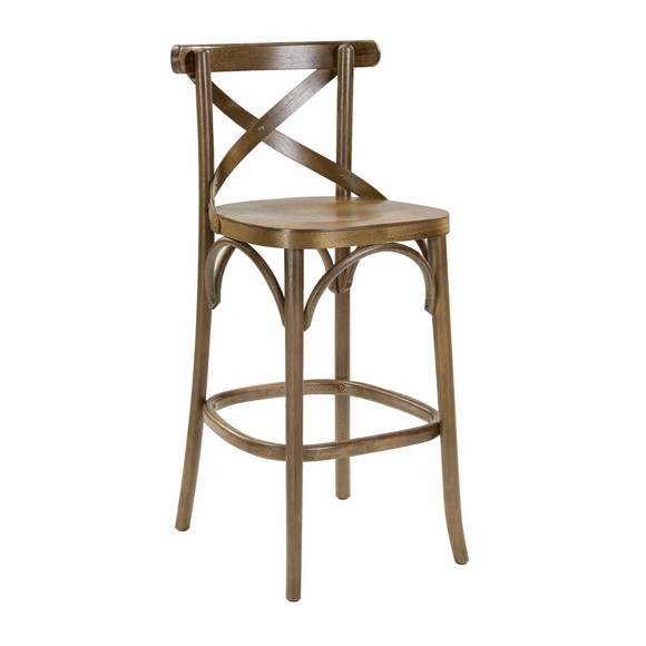 Banqueta Design X - Natural - Alto Padrão Móveis.