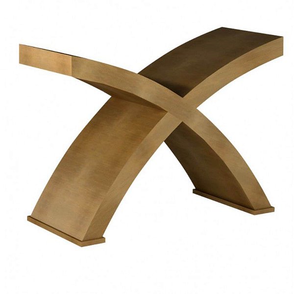 Base de Mesa Curva X - Natural - Alto Padrão Móveis.