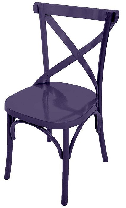 Cadeira Design X - Berinjela Brilho - Alto Padrão Móveis.