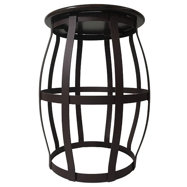 Banco Barril Tamborete De Ferro Seat Garden Para Decoração