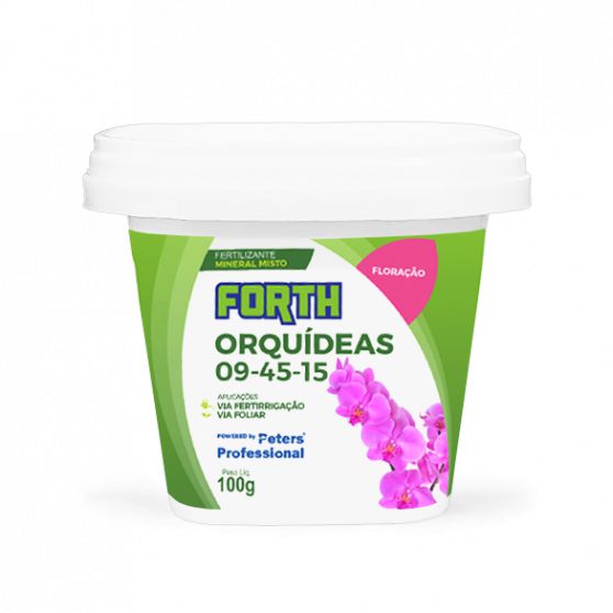 Adubo Fertilizante Forth Orquídeas Floração NPK 09.45.15 Linha Peters 100g