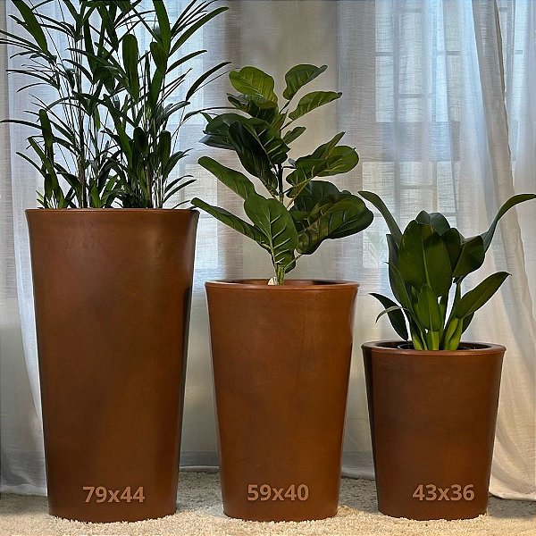 Vaso Damasco Brilhante e Alto para Plantas - Alpe & Aritana