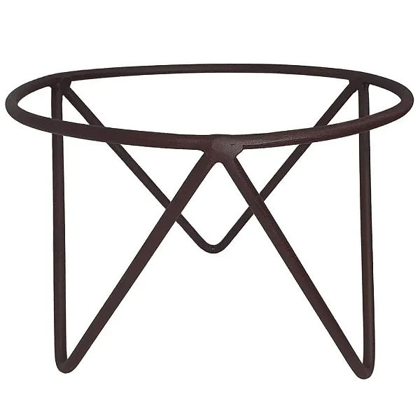 Suporte Tripé De Ferro Para Bacias De 20cm Plantas De Chão
