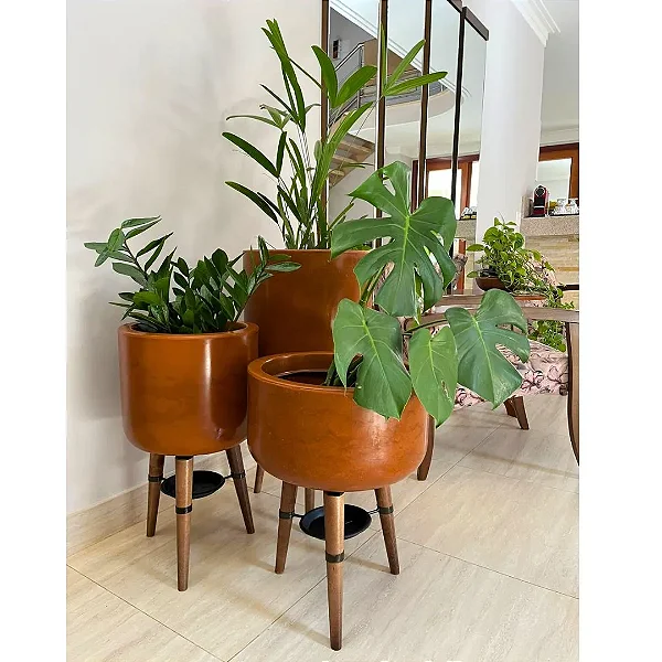 Trio de Vasos Elegantes Para Entrada da Casa - Linha Doha