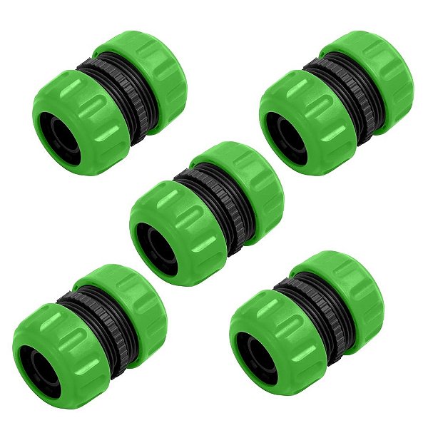 Kit com 5 Emendas União de Mangueira Irrigação Jardim Trapp