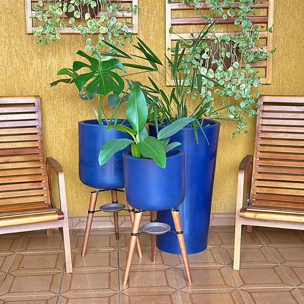 3 Vasos de Luxo Para Planta Decoração Externa Sacada Varanda