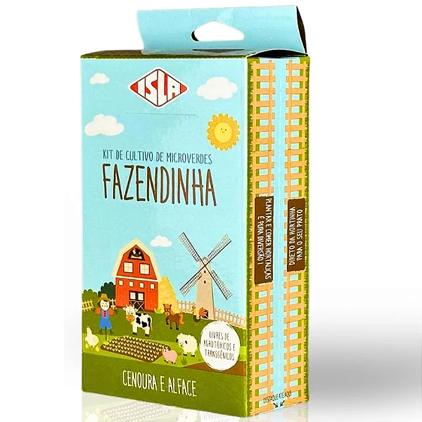 Kit de Cultivo Sementes de Microverdes Horta Fazendinha Isla