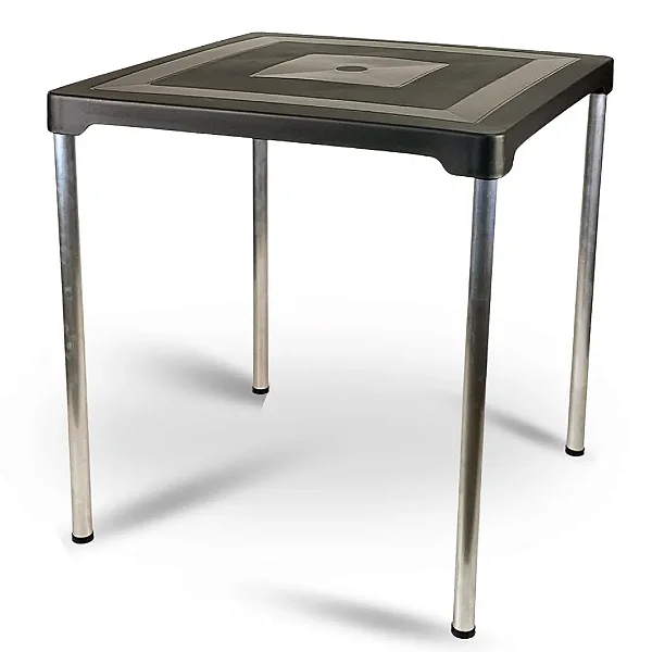 Mesa Quadrada Desmontável Pé em Alumínio Decoração Externa
