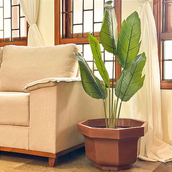 Vaso Para Planta de Polietileno Siena Decoração Externa 48cm