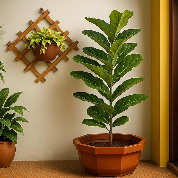 Vaso Para Planta de Polietileno Siena Decoração Externa 72cm