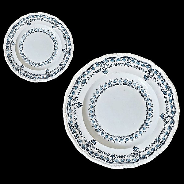 Par de pratos de parede em porcelana inglesa Minton