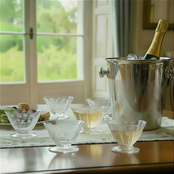 Taça em cristal Baccarat modelo Elisabeth para espumante .