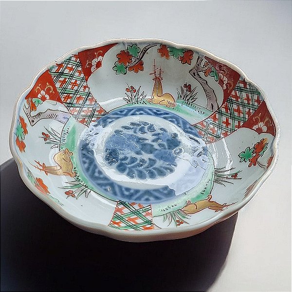 Bowl de porcelana japonesa padrão Imari