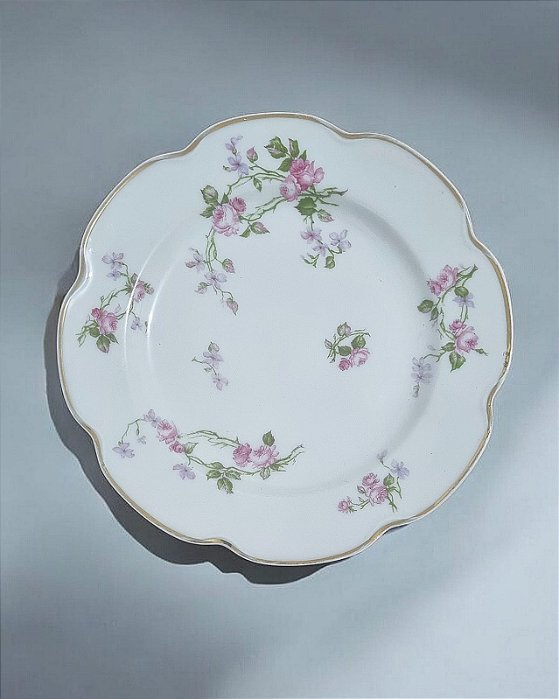 Prato para sobremesa em porcelana Limoges
