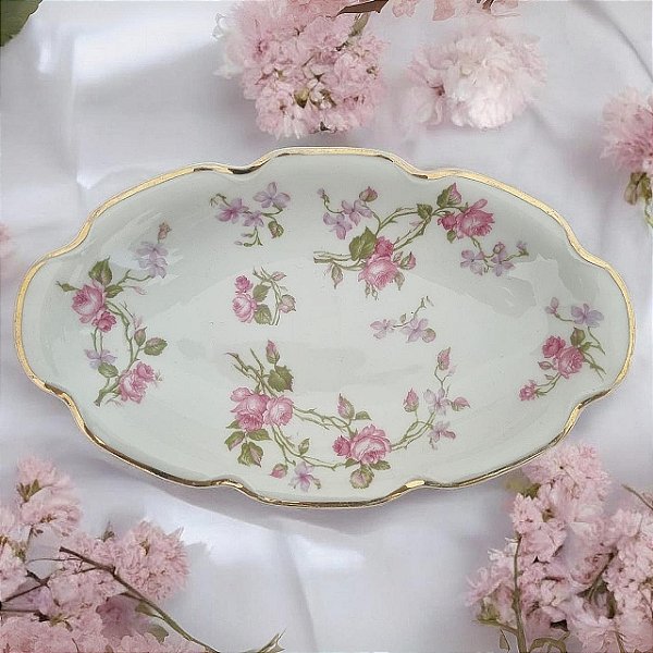 Travessa oval em porcelana Limoges