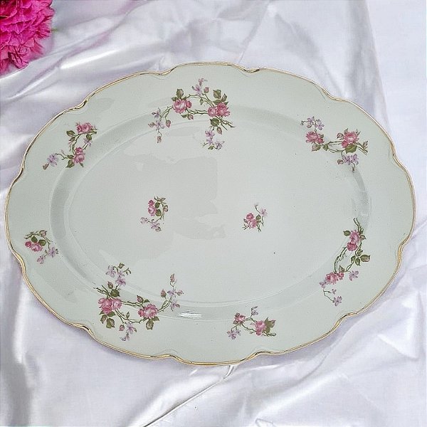 Grande travessa oval em porcelana Limoges
