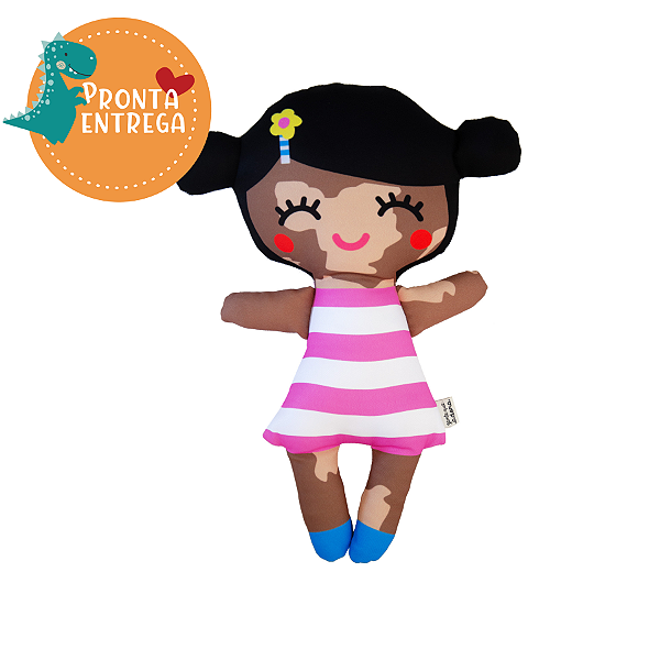 Boneca de Pano Inclusiva MIMI VITILIGO - M