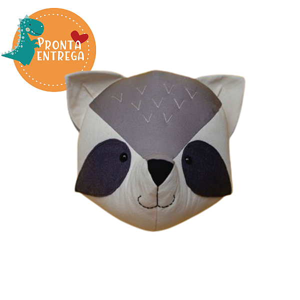 Animal de Parede em Tecido - Cabeça GUAXINIM