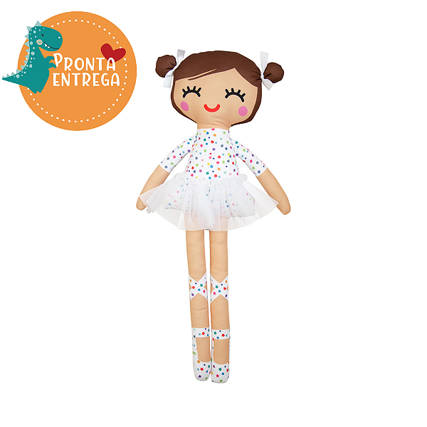 Boneca de Pano Inclusiva Bailarina AURORA Articulada - GG
