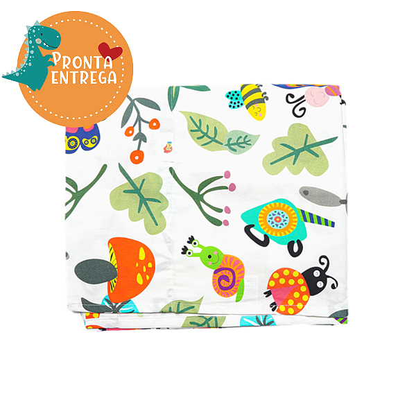 Roupa de Cama Infantil LENÇOL DE COBRIR - JARDIM DE ENCANTOS - SOLTEIRO