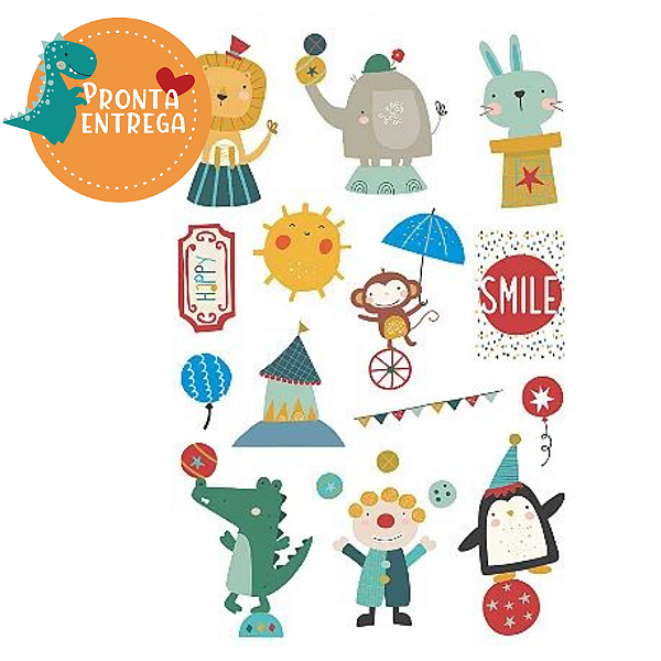 Tatuagem Temporária Infantil - Circo
