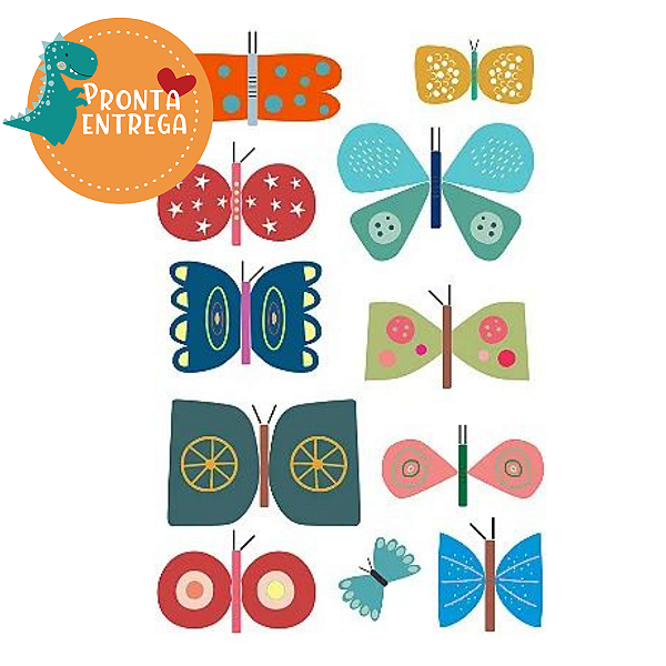 Tatuagem Temporária Infantil - Borboletas