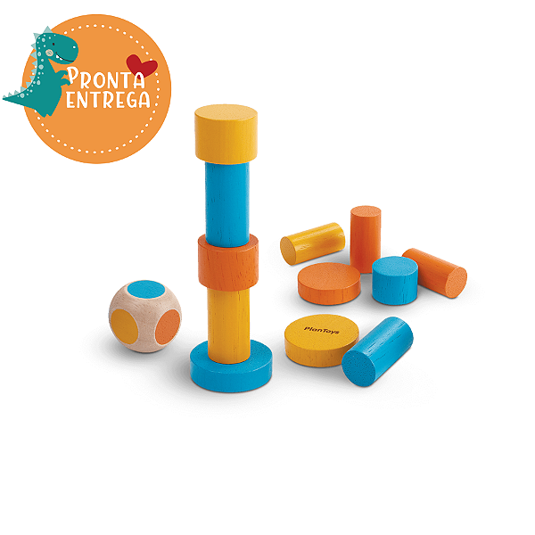 Mini Jogo de Empilhar com Dado