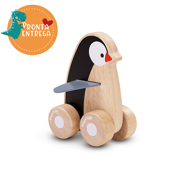 Brinquedo em Madeira PINGUIM AVENTUREIRO