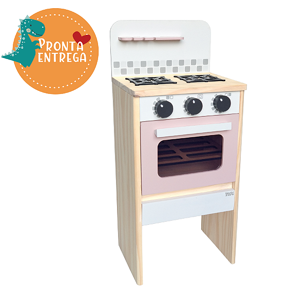 Brinquedo de Madeira Fogão Infantil - ROSA