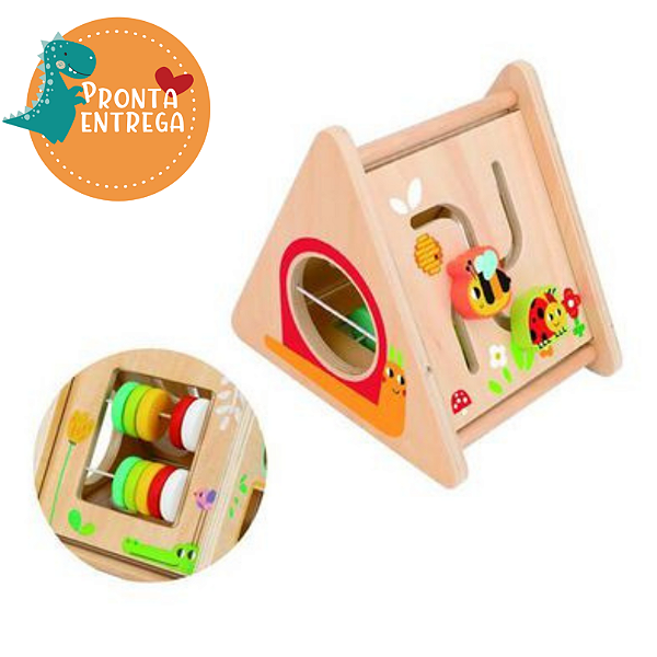 Brinquedo de Madeira TRIÂNGULO DE ATIVIDADES - TOOKY TOY +1ano