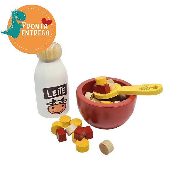 Brinquedo de Madeira Comidinha - KIT CEREAIS