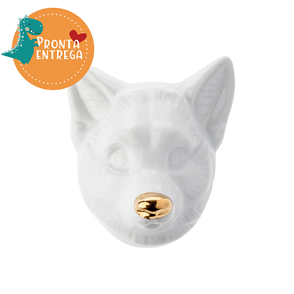 RAPOSA Decorativa em Porcelana para Pendurar