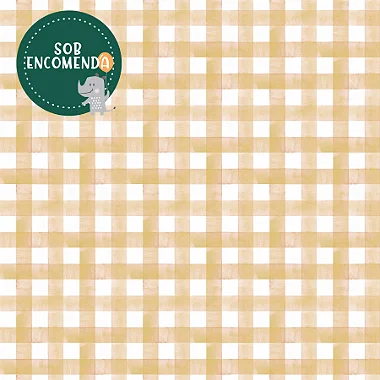PAPEL de Parede Xadrez - Quadriculado - Vichy Aquarela MOSTARDA 2