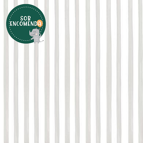 PAPEL de Parede Infantil Listras Aquarelado - CINZA