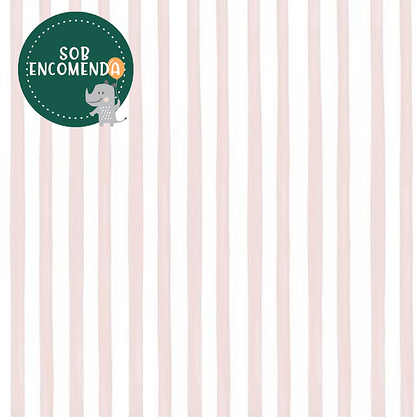 PAPEL de Parede Infantil Listras Aquarelado - ROSA