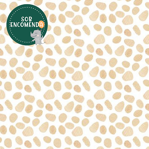 PAPEL de Parede Infantil Seixos - MOSTARDA