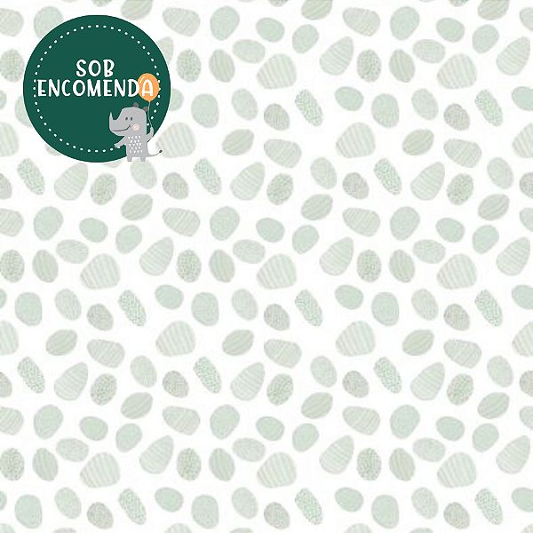 PAPEL de Parede Infantil Seixos - VERDE
