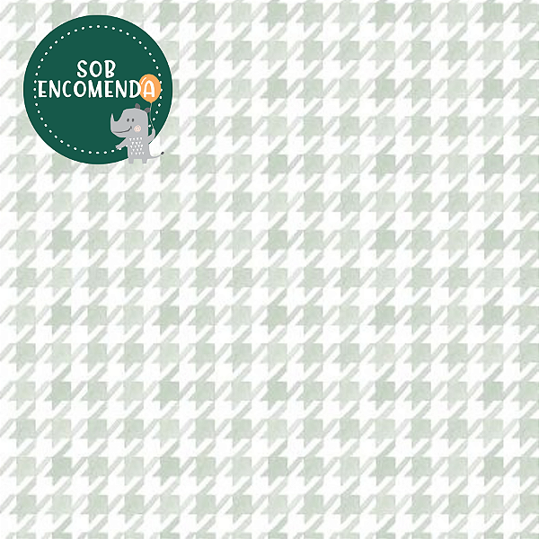 PAPEL de Parede Infantil Pied de Poule Aquarelado - VERDE