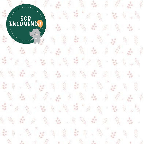 PAPEL de Parede Infantil Folhinhas Delicadas - ROSA
