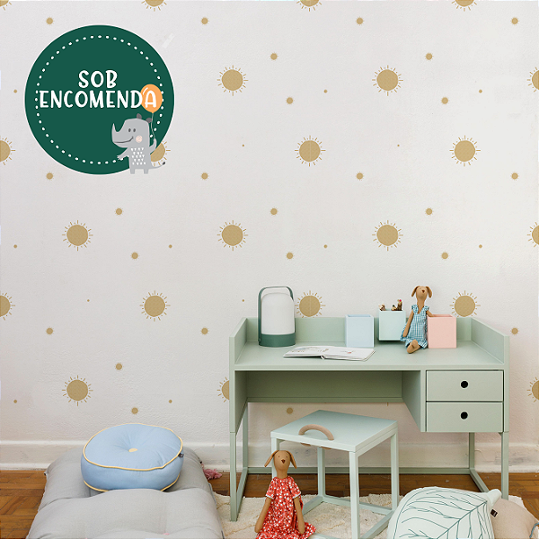 PAPEL de Parede Infantil "Coleção Sheepy" SOL BOHO