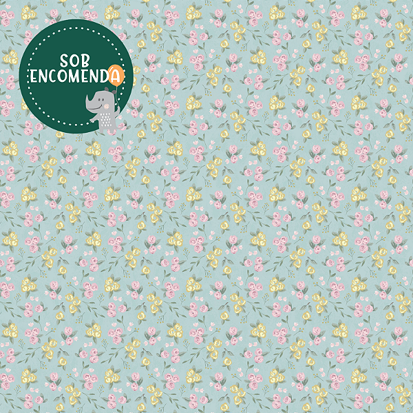 PAPEL de Parede Infantil COMPOSÊ JARDIM GIZ - AZUL