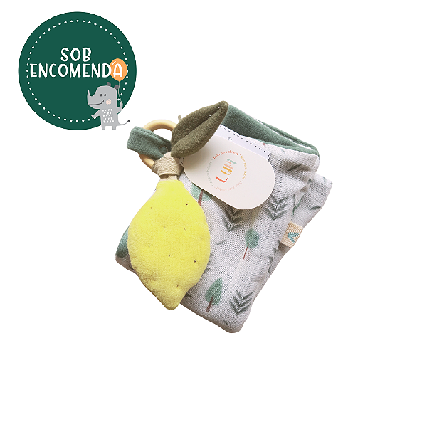 Naninha Sensorial - Fralda de Gaze Dupla Face - LIMÃO SICILIANO