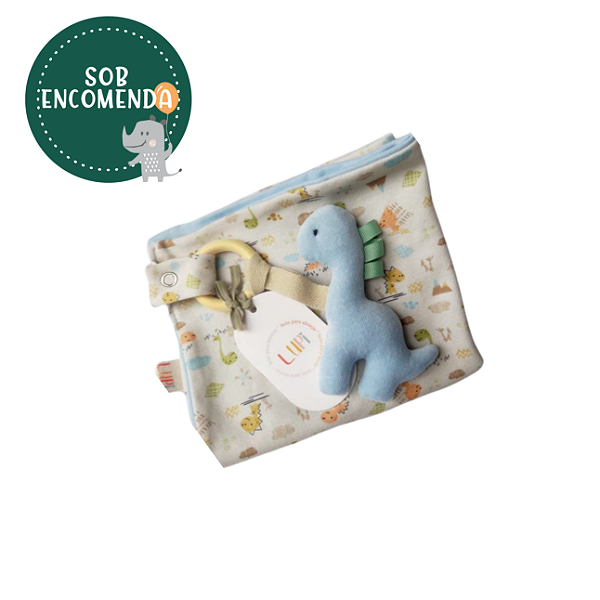 Naninha Sensorial - Fralda de Gaze Dupla Face - DINOSSAURO