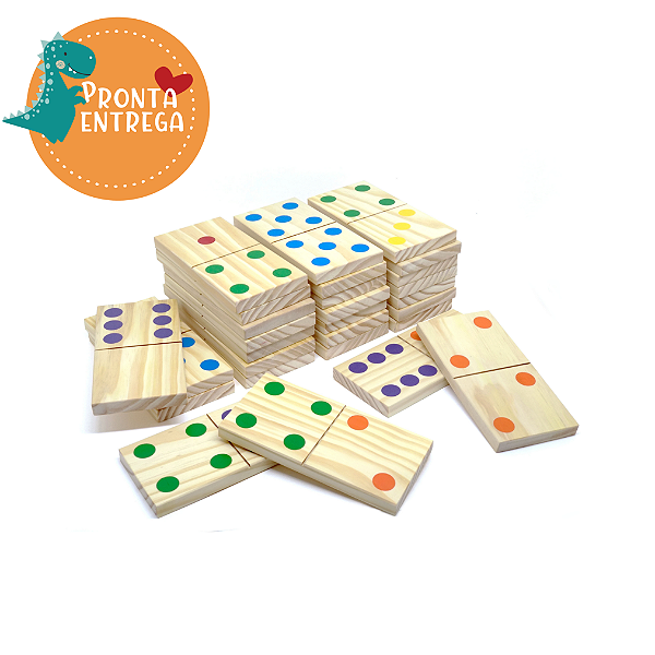 Brinquedo de Madeira - DOMINÓ GIGANTE DE CHÃO - NEWART TOYS