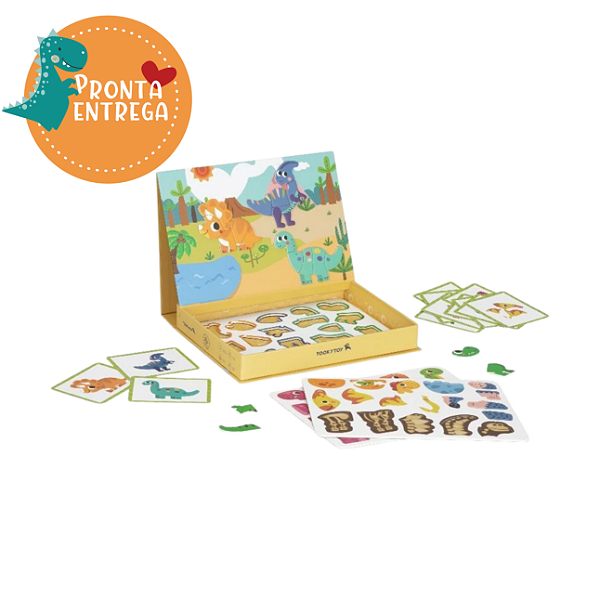 Brinquedo CAIXA MAGNÉTICA - DINOSSAUROS - TOOKY TOY