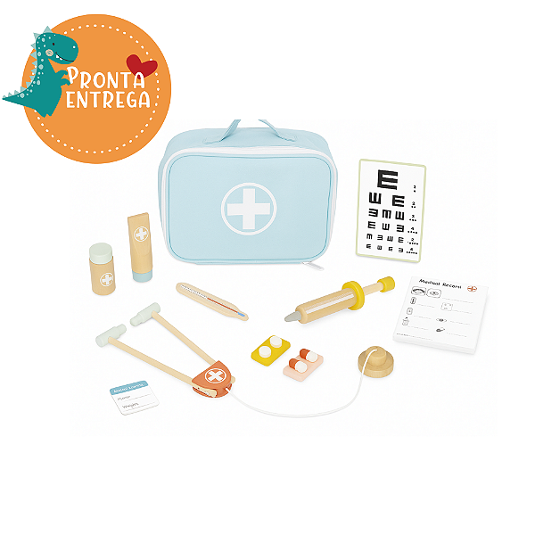 Brinquedo de Madeira - MALETA DE MÉDICO - TOOKY TOY