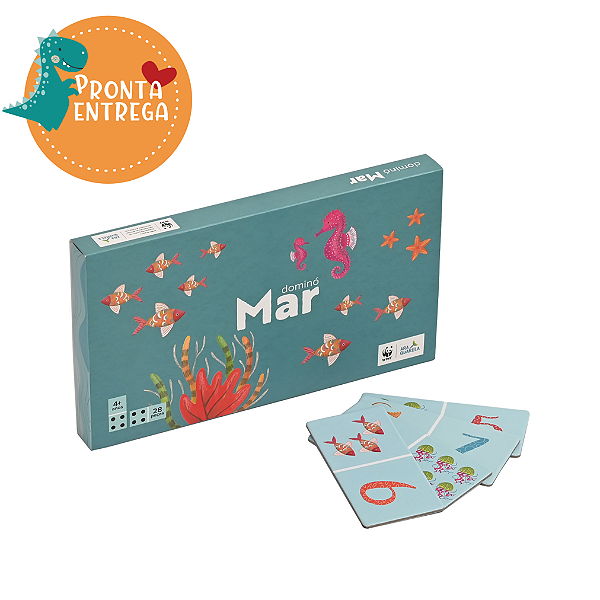 Brinquedo - DOMINÓ 28 peças - MAR | ARAQUARELA